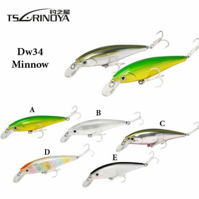 ( COD ) Umpan Pancing Minnow Tsurinoya DW 34