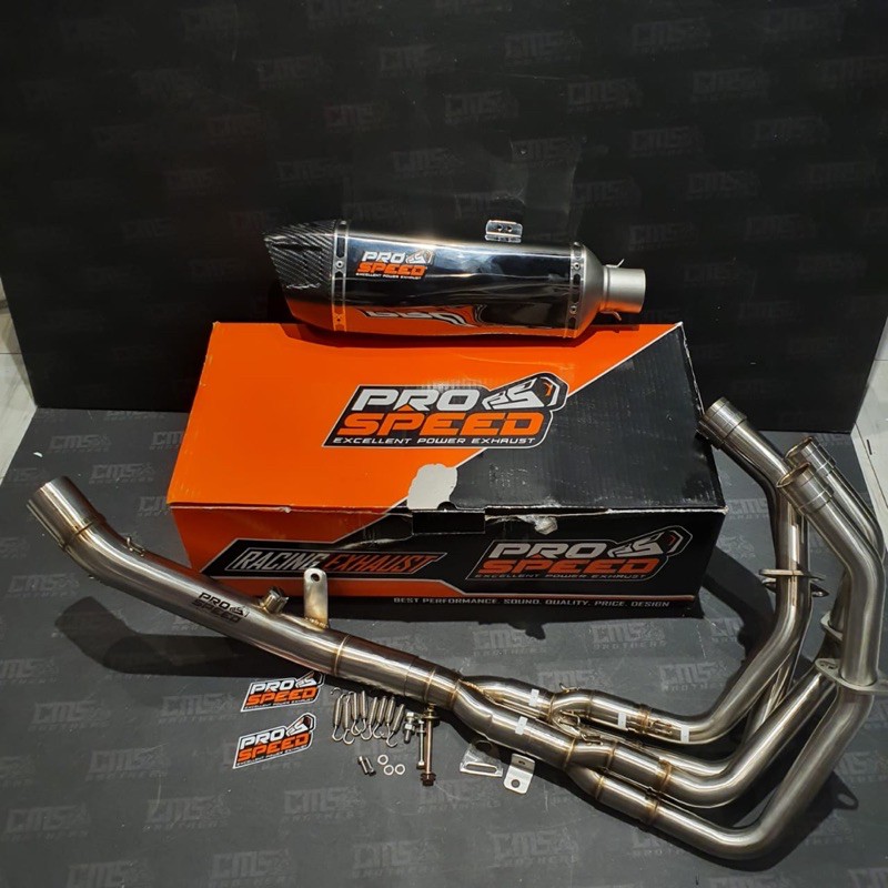 Knalpot Racing Carbon Prospeed Shark Black Kawasaki ZX25 ZX25 R