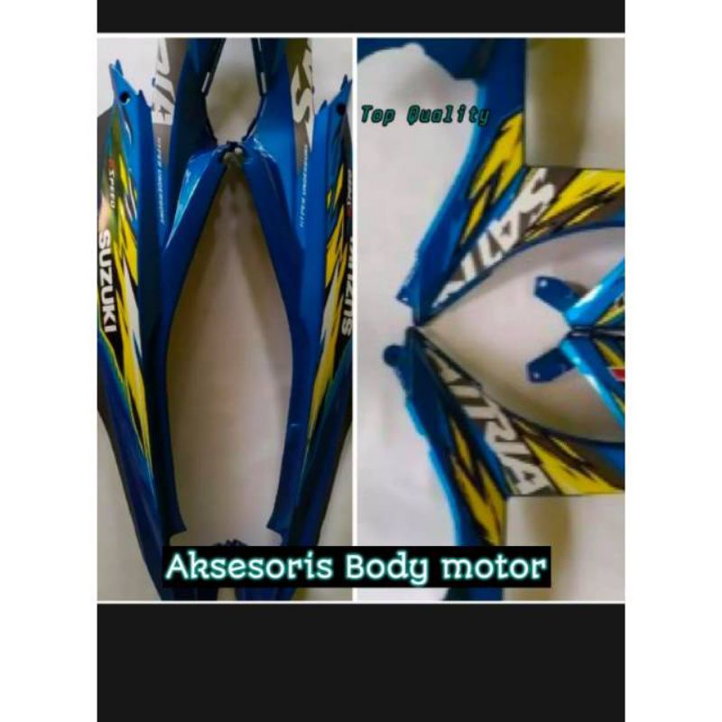 BODY BELAKANG & SAYAP DEPAN SATRIA FU FACELIFT 2014 PLUS STRIPING - Warna Biru GP