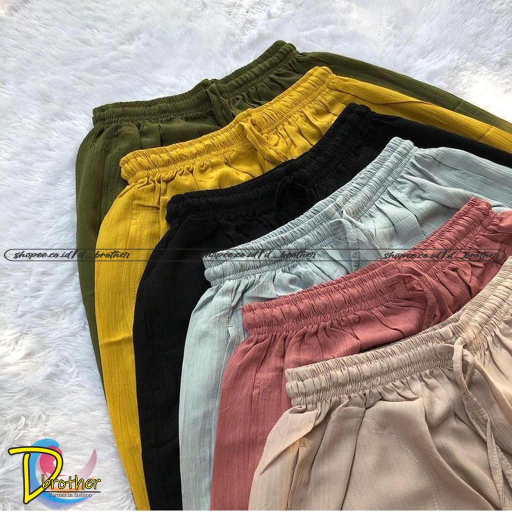 KANON CELANA KULOT CRINCKLE | KULOT JUMBO WANITA BAHAN CRINKLE | KULOT BASIC AIRFLOW | RUBY KULOT JUMBO