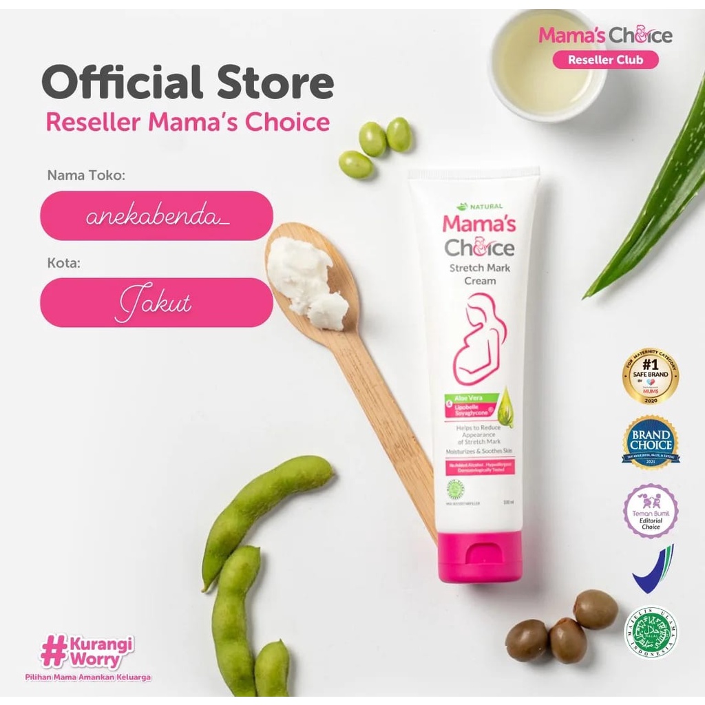 MAMA'S CHOICE STRETCH MARK CREAM NATURAL BPOM