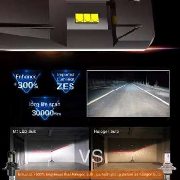 Lampu Mobil Motor LED Mini M3 H11 ZES Lumi Led 2PCS 5400 lumens 50 watt Pairs Putih 2 PCS