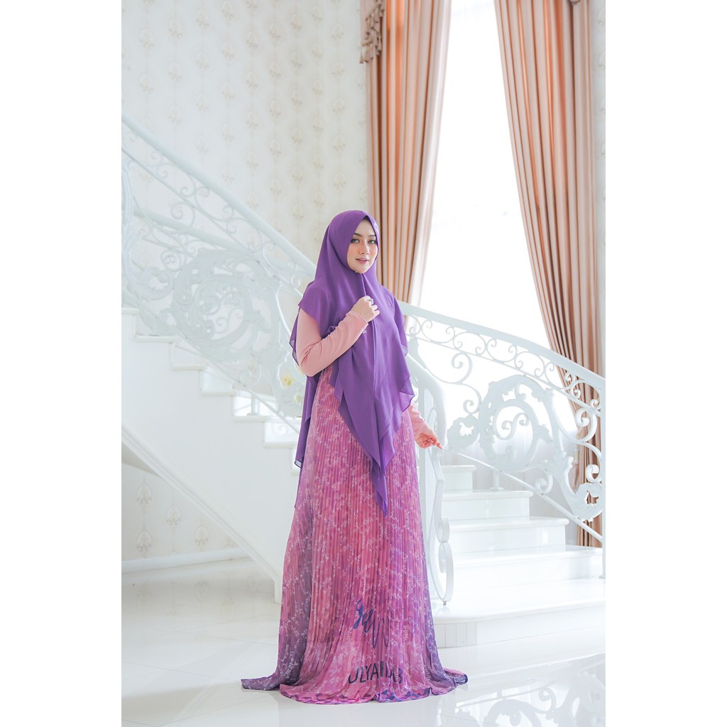 Ulya Hijab Gamis Syari Baju Muslim Wanita Violet