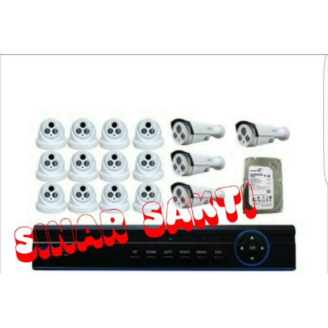 PROMO PAKET CAMERA CCTV 16 CAMERA + HDD 2TB 3.0 MEGAPIXEL ( KOMPLIT SIAP PASANG )