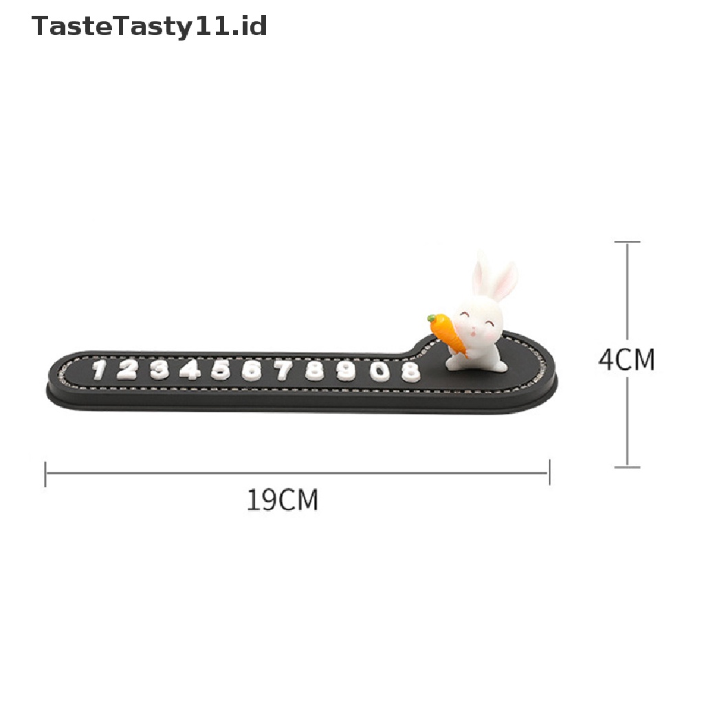 (TasteTasty) Plat Sign Nomor Telpon / Parkir Temporer Multifungsi Motif Kartun Kelinci Untuk Mobil