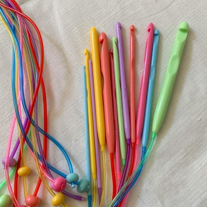 =+=+=+] Hakpen Tunisian / Hakpen Crochet /Hakpen Hook Tunisian Plastik(part 1)