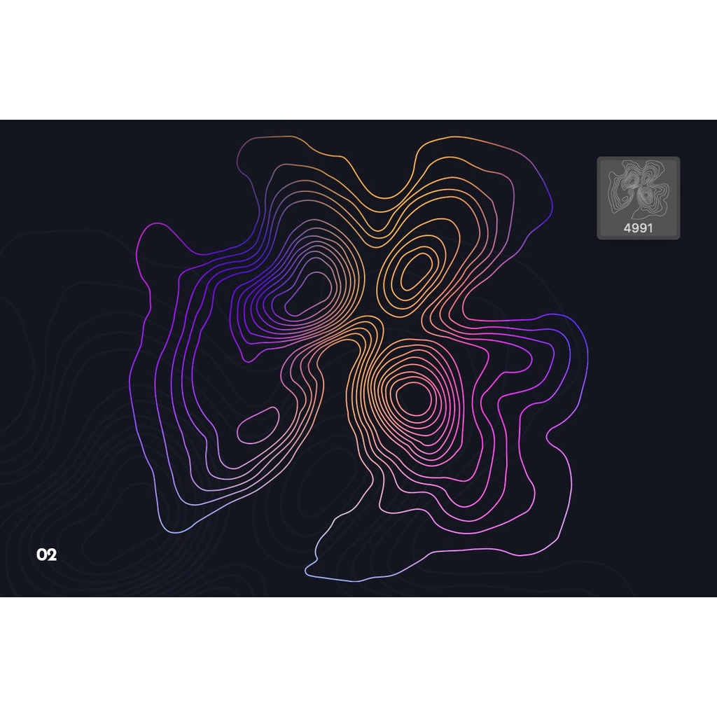 Topographic Map - Photoshop Brushes