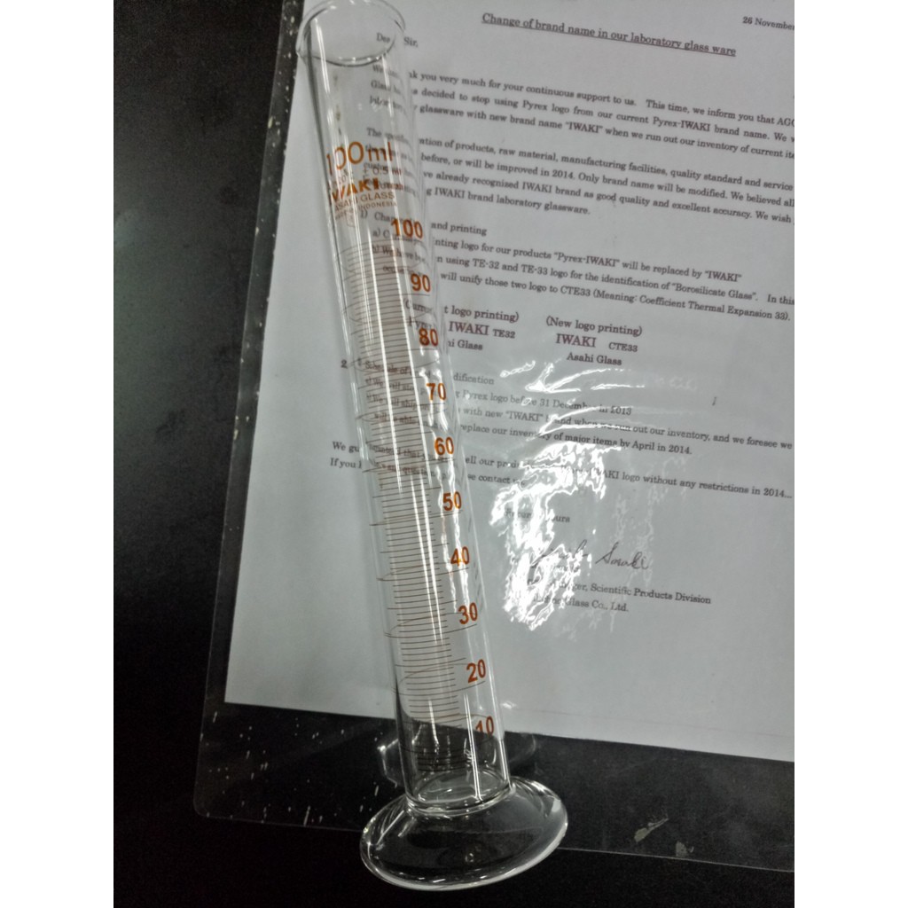 Gelas Ukur 100 ml / IWaki pyrex