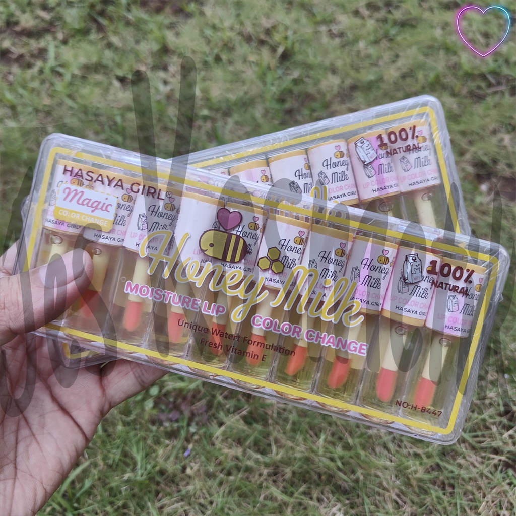 Hasaya Girl Lip Oil Papan Isi 10 Pcs / Grosir Kosmetik