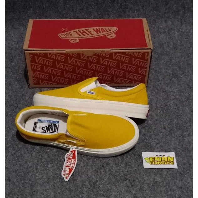 VANS SLIP ON YELLOW WHITE OG VAULT WAFFLE DT