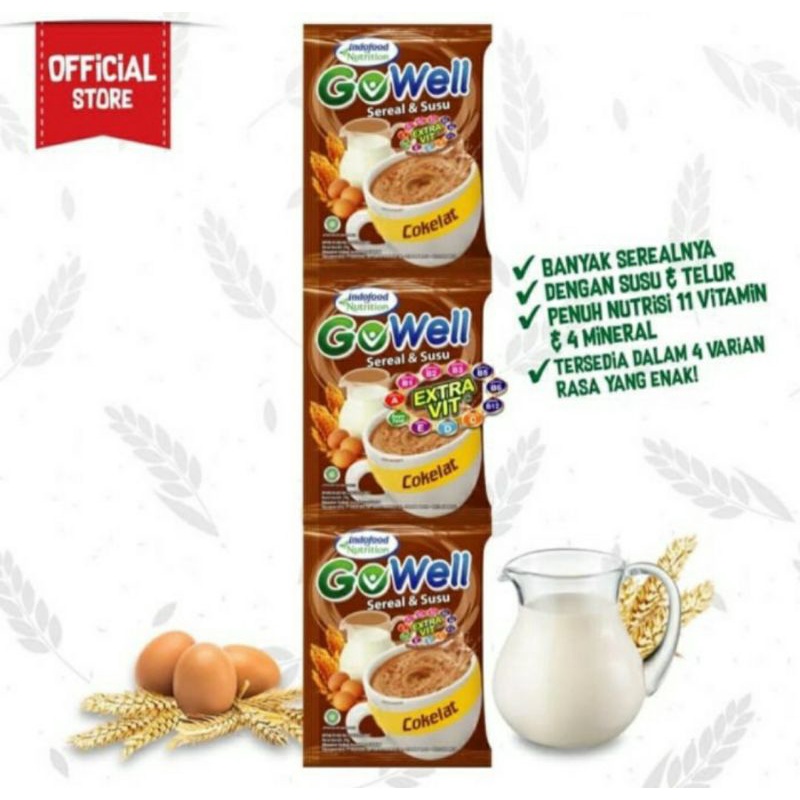 Indofood Go Well Sereal &amp; Susu RENCENG Isi 10