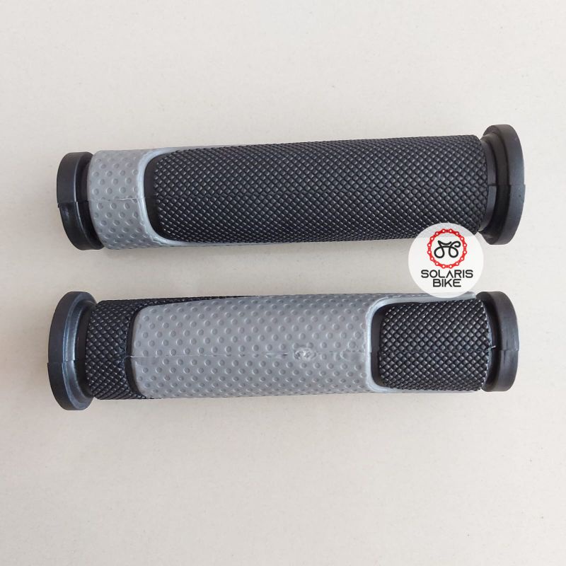 Hanfat Hand Grip Sepeda MTB BMX Lipat Hitam 1set kanan kiri