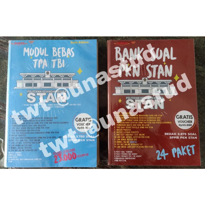 BANK SOAL PKN STAN (MODUL BEBAS), TKD, TPA & TBI