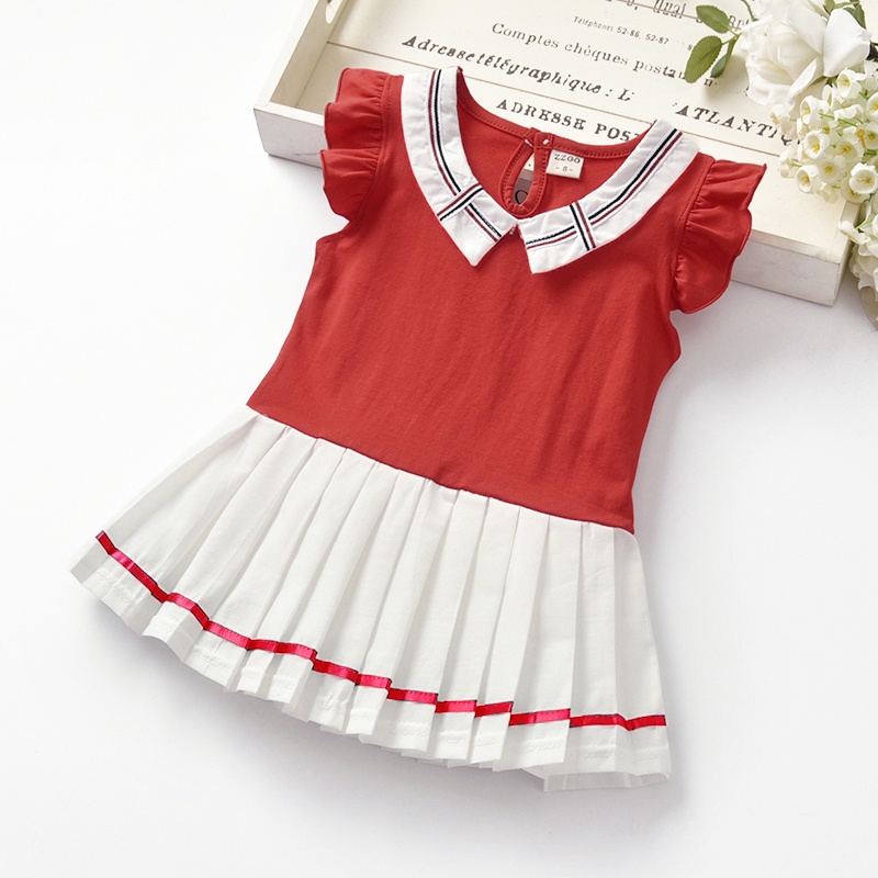 Bayi - 3 Tahun - Dress Anak Korean Style Eun Ha | Dress Kensi Set Premium Style Korea Baju Anak Perempuan Dres Lengan Pendek