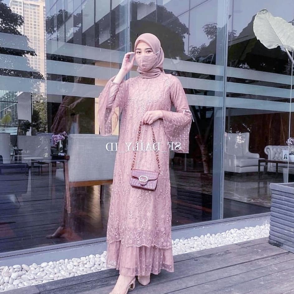 10.10 PROMO BRAND [ORI]RIRIN DRESS BRUKAT TILE IMPORT/GAMIS BRUKAT/DRESS MUSLIM/KEBAYA MODERN TERBAR