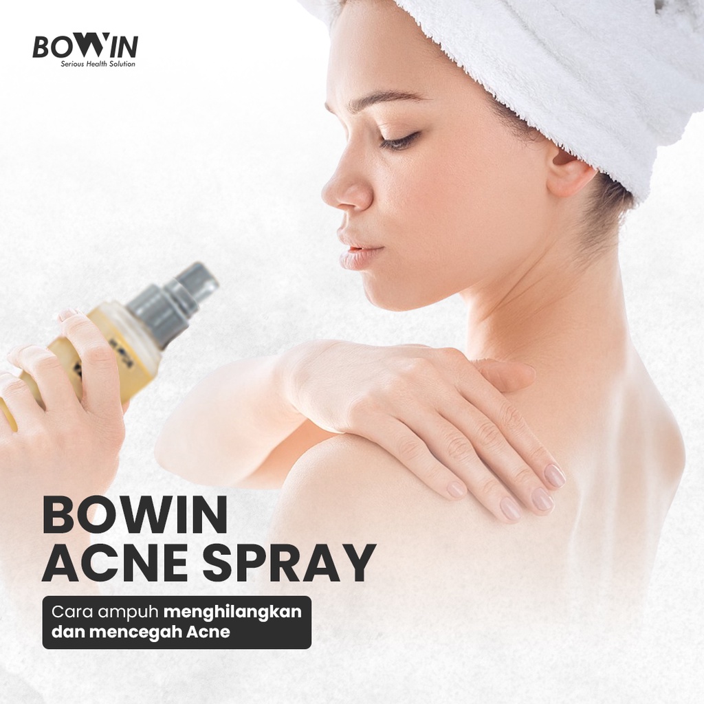 Bowin Back &amp; Chest Acne Spray - Maskne (Centella Asiatica&amp;Allantoin) [Jerawat Wajah, Jerawa Punggung, Jerawat Tubuh, Jerawat Dada}