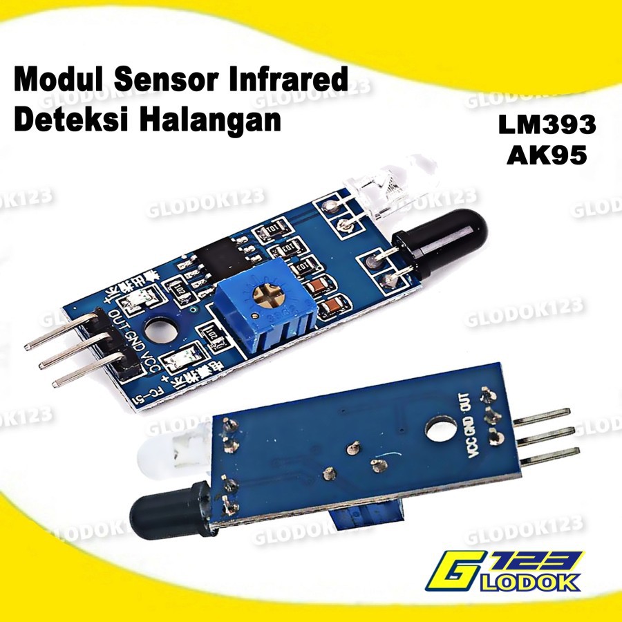 Infrared Barrier Module Obstacle Avoidance Halangan Sensor LM393 AK95