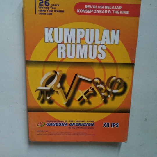 Original bekas KUMPULAN RUMUS XII IPS Revolusi Belajar Konsep Dasar & The King
