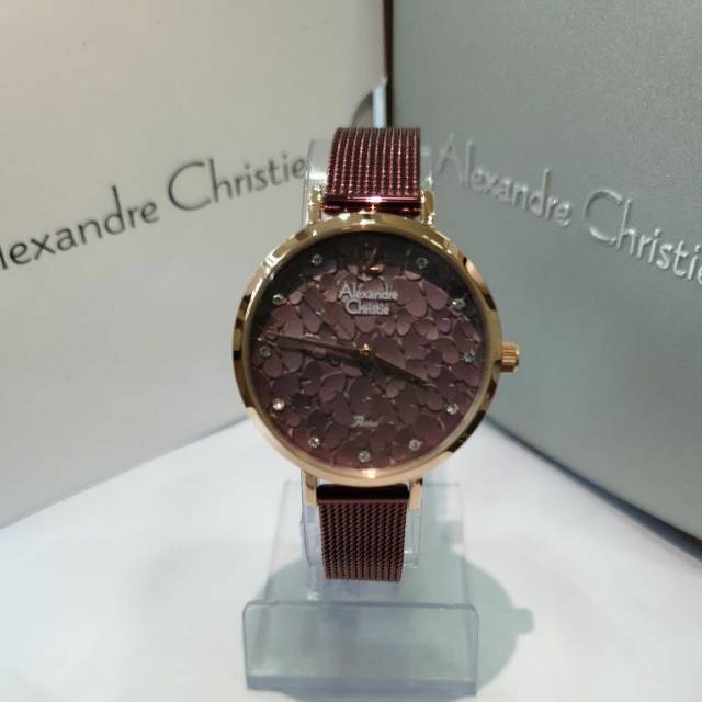 Jam tangan wanita Alexandre Christie AC 2728LH ungu