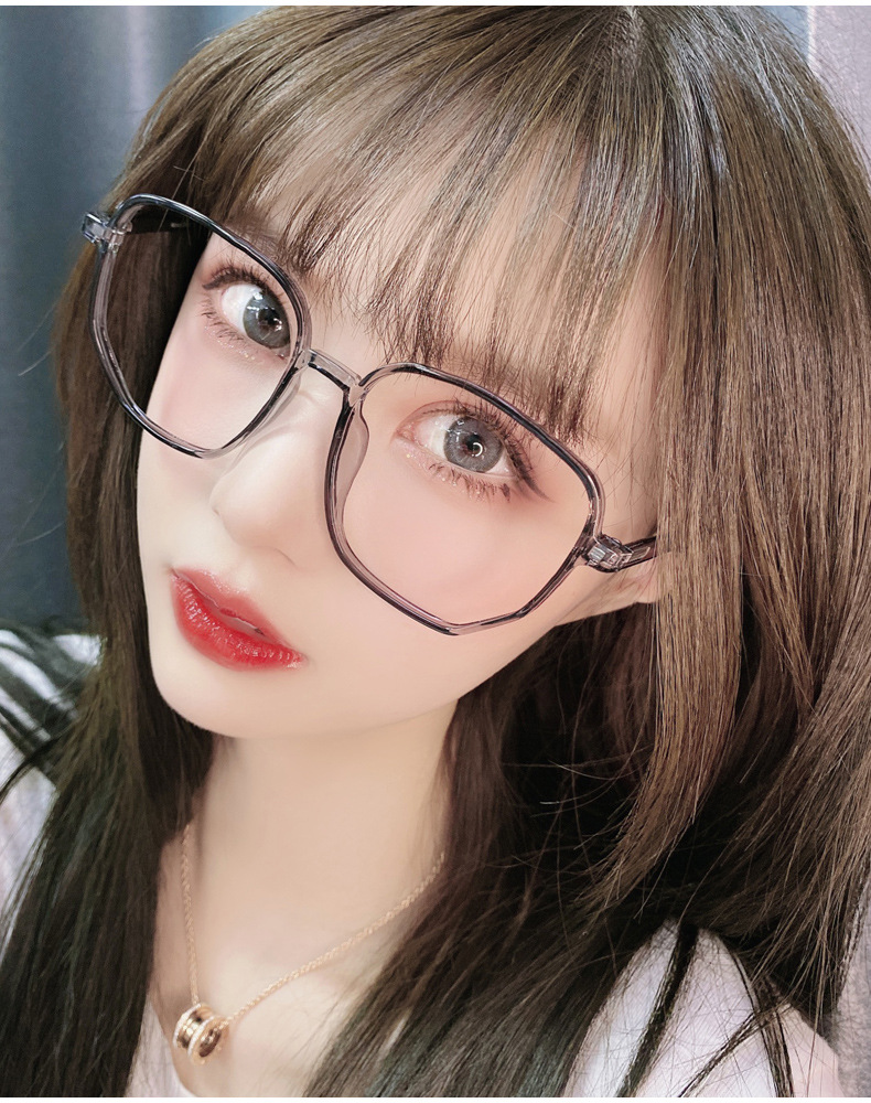 Anti Biru Kacamata Korean Design Square Besi Frame Eyeglasses Untuk Wanita/Pria