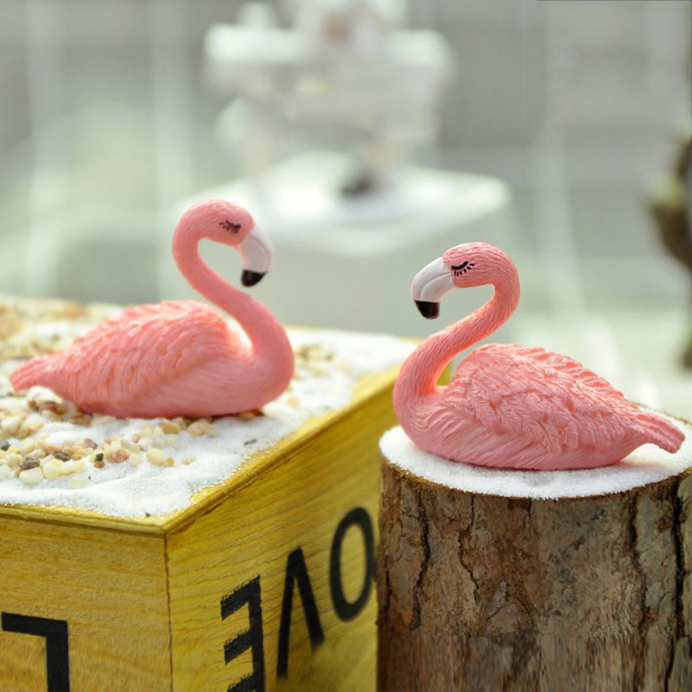 [Elegan] Patung Flamingo Kantor Resin Pernikahan Kerajinan Miniatur Patung Hewan