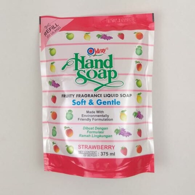 HANDSOAP YURI 375 ML FRUITY REFILL