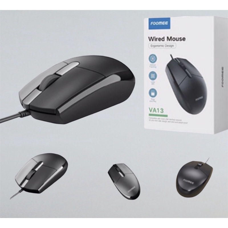 MOUSE FOOMEE VA13 HIGH 1200 DPI GAMING/BUSINESS MOUSE 1.7M BUKAN LOGITECH M90