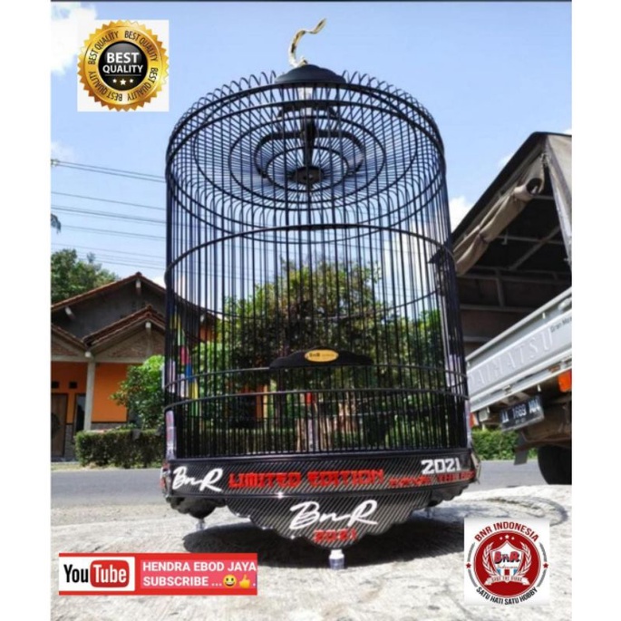sangkar murai BNR LIMITED EDITION HURUF TIMBUL FIBER CARBON