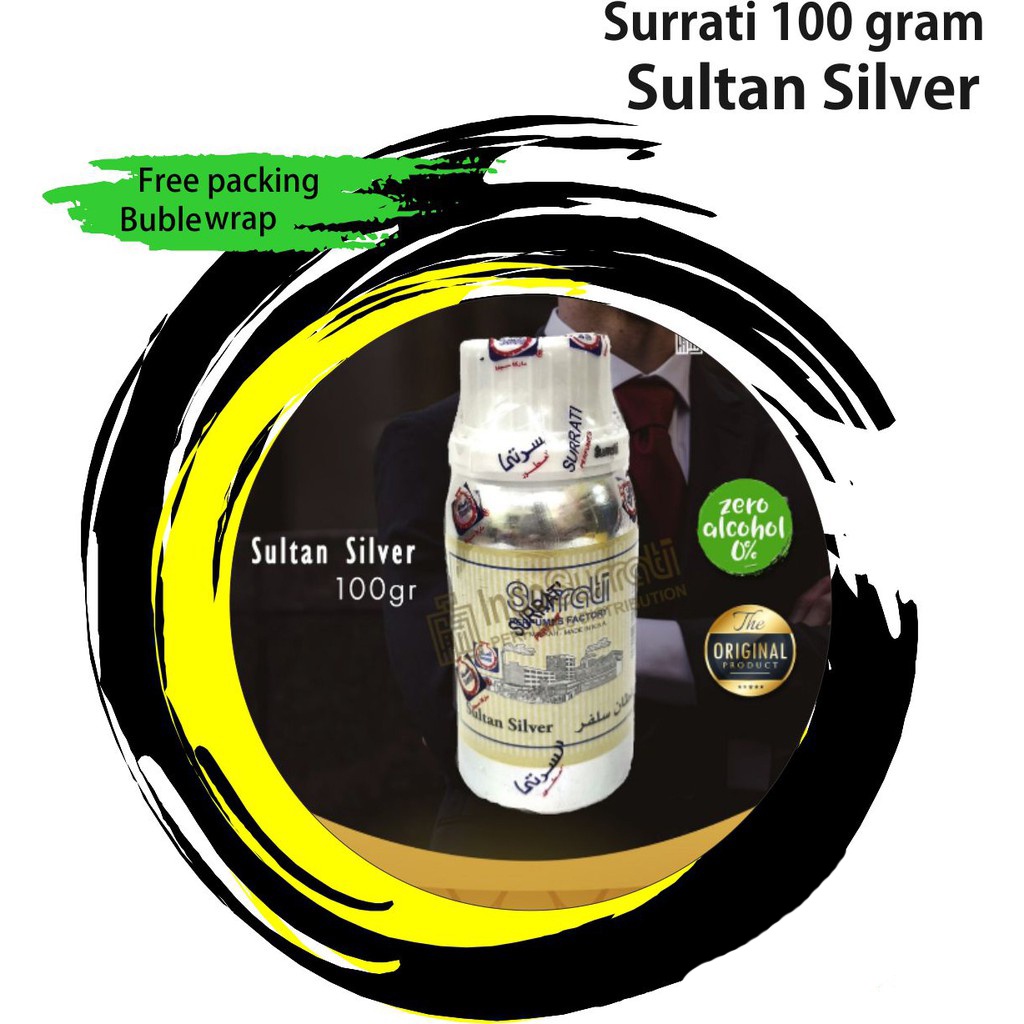 Parfum SULTAN SILVER 100gr | Parfum Surrati | Bibit Minyak Wangi 100% NON ALKOHOL