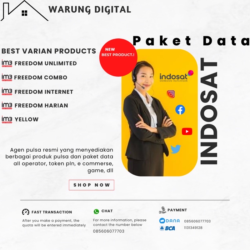 PAKET DATA INDOSAT FREEDOM UNLIMITED