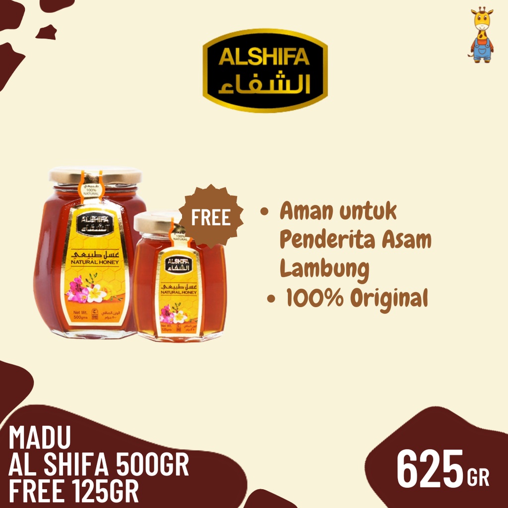 Madu Al Shifa 500gr Free 125gr - Natural Honey