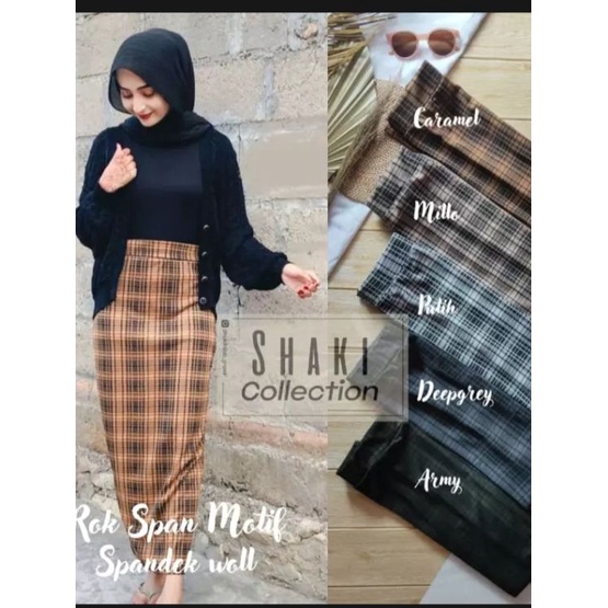 rok panjang korean style rok kotak kotak panjang rok wanita terbaru 2021/PROMO COD / MURAH / ROK SPA