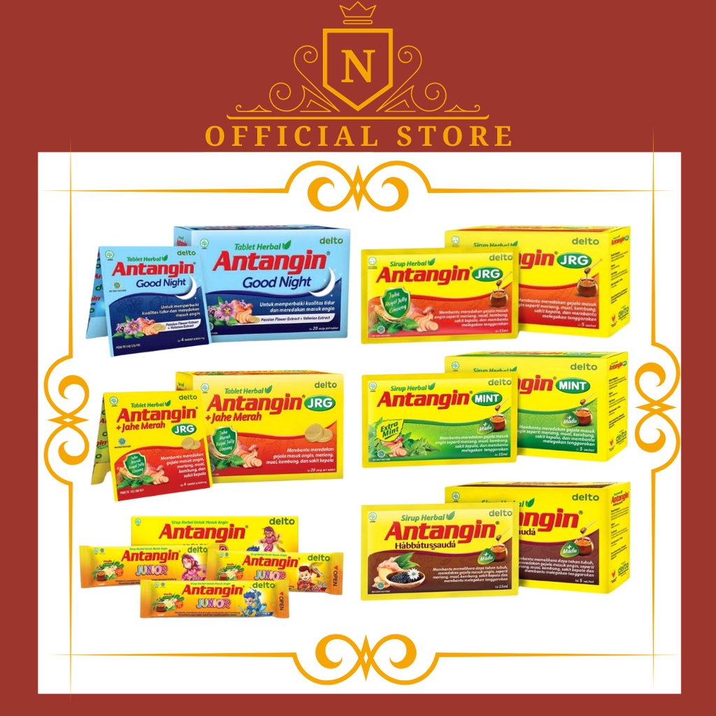 Antangin JRG SIRUP HERBAL BOX/HABBATUSSAUDA/MINT/JUNIOR/TABLET+JAHE MERAH/GOOD NIGHT