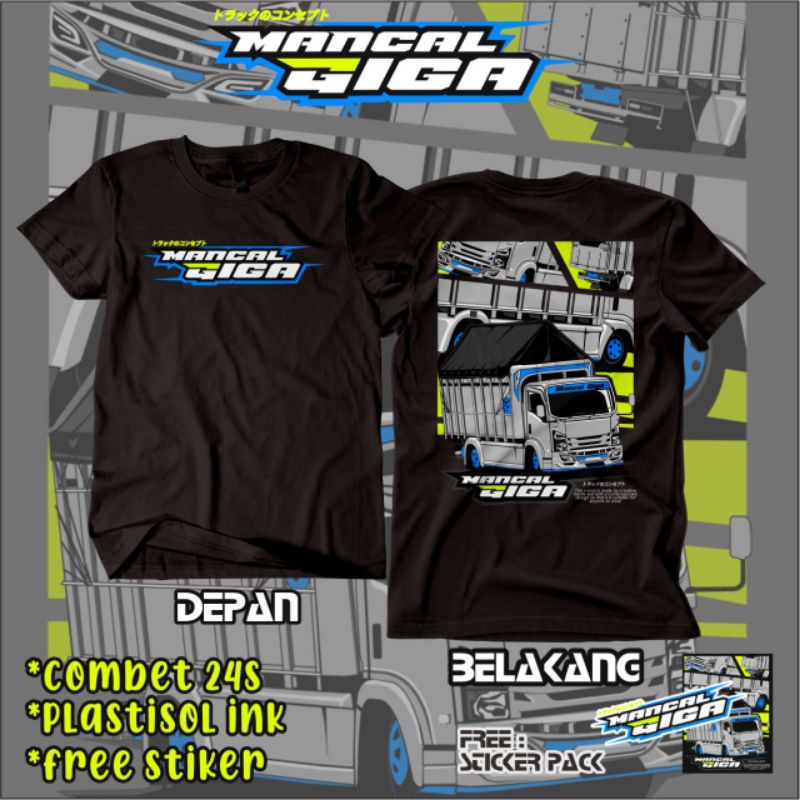 KAOS TRUCK MANCAL GIGA ORIGINAL || KAOS TRUCK FREE STIKER || KAOS TRUCK MURAH