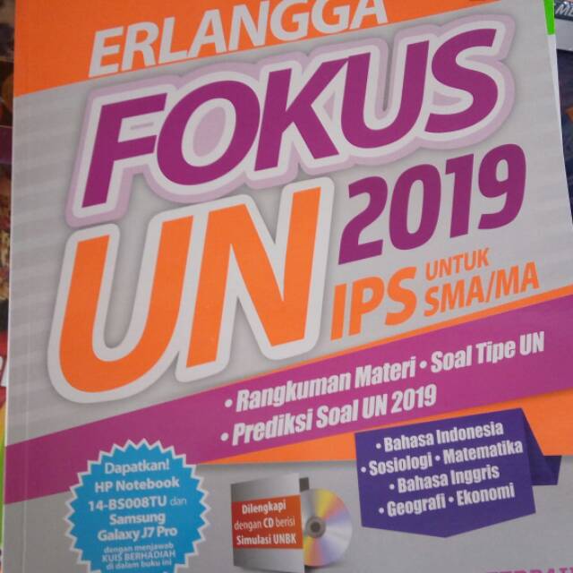 Erlangga Fokus Un Sma Program Ips Tahun 2019 Bonus Cd Simulasi