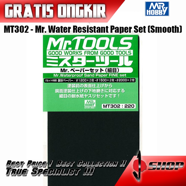 MT302 MR. WATERPROOF SANDPAPER FINE SET