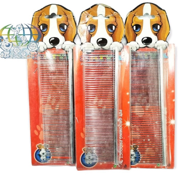 SISIR Besi Stainless Anjing Kucing Pet Grooming Comb size L