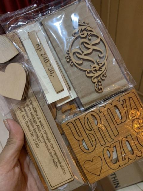 Rs 12 X 5 Cm Our Wedding Kayu Mdf / Chipboard / Triplex  / Dekorasi / Mahar / Seserahan / Scrapbook