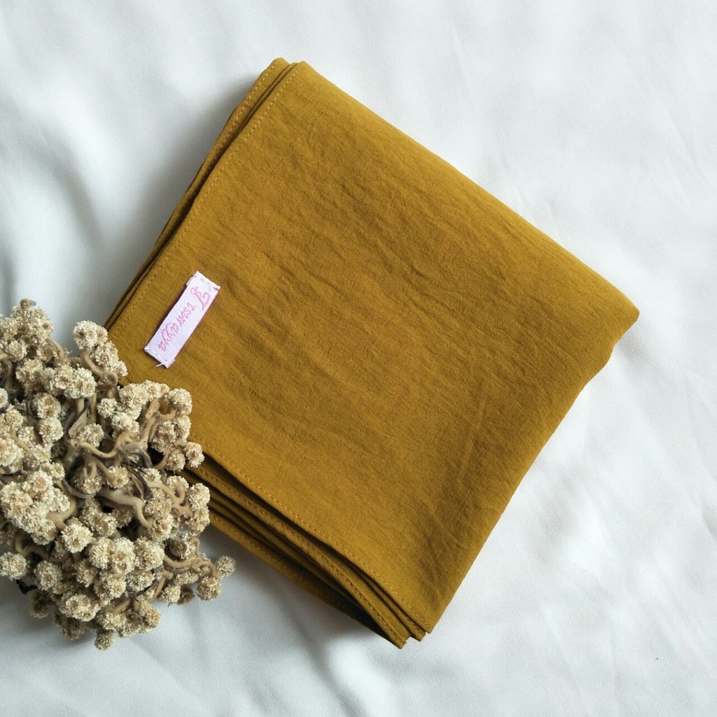 PASHMINA CRINCLE SET CADAR SIZE 200X75/PASHMINA CRINCLE SYARI/PASHMINA JUMBO-Gold