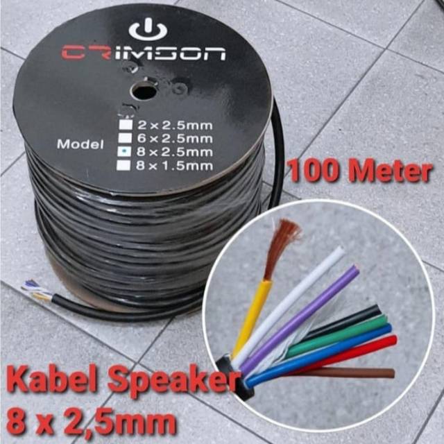 Kabel Speaker Crimson 8 x 2.5mm 8 x 2,5mm Original TERBAIK