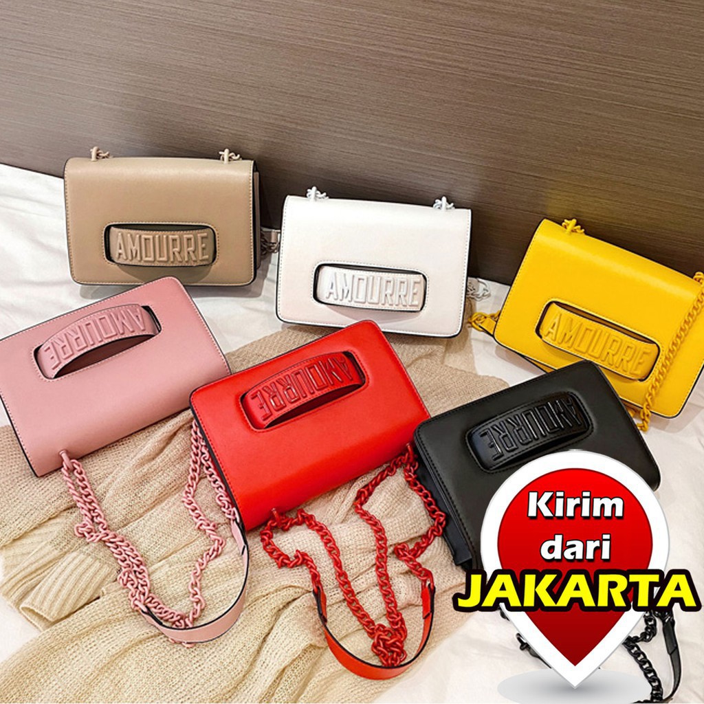 ShopandJoy Tas Selempang Wanita Fashion Amourre Handslope Sling Bag Hand Bag Shoulder Bag SlingBag