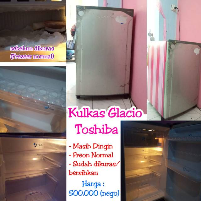 Kulkas Toshiba Glacio bekas murah lokasi malang