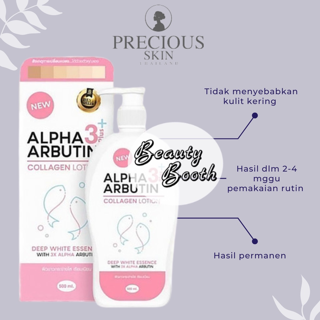 Precious Skin Alpha Arbutin 3 Plus Collagen Whitening Lotion Hand Body / SERUM