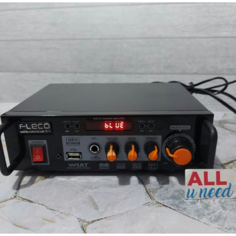 Cod Power Amplifier Fleco BT D13/Amplie Karaoke Bluetooth MP3 player