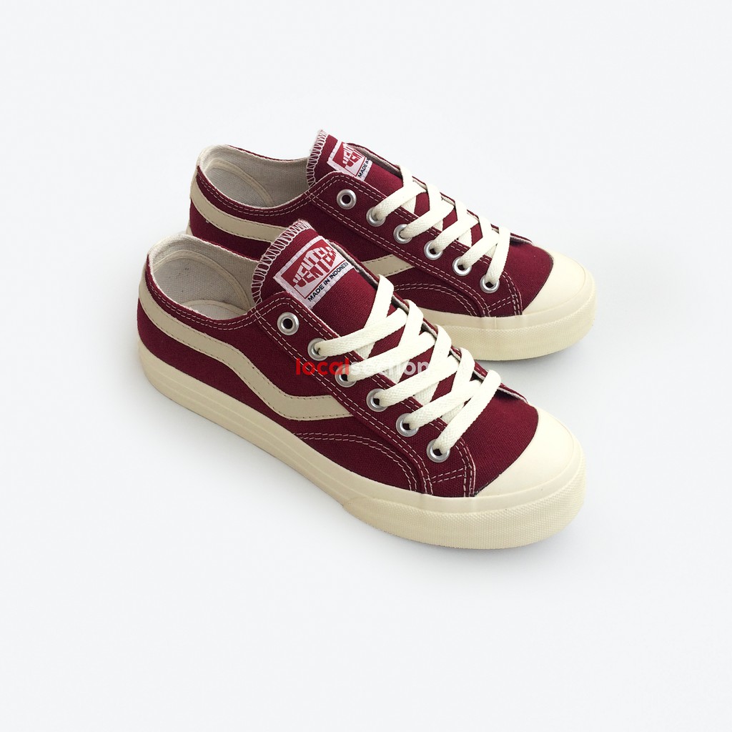 Jual Sepatu Ventela Public Low Maroon Original Shopee Indonesia