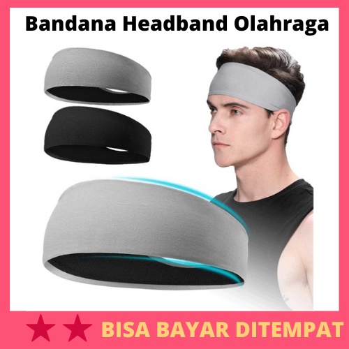 Bandana Headband Olahraga Elastic Sport Hairbands / Bandana Ikat Kepala Headband Hairband Rambut Spo