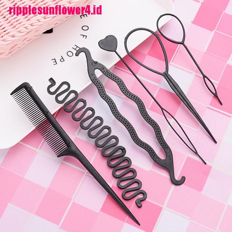 6pcs / Set Alat Kepang / Keriting Rambut Untuk Anak Perempuan