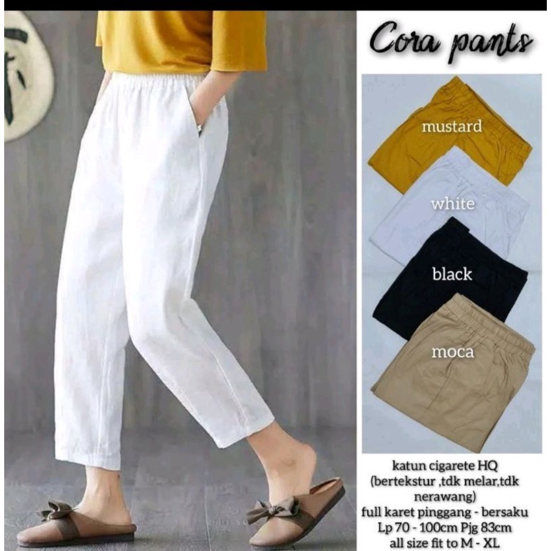 Cora Pants Linen Pants  celana panjang wanita casual linen rami