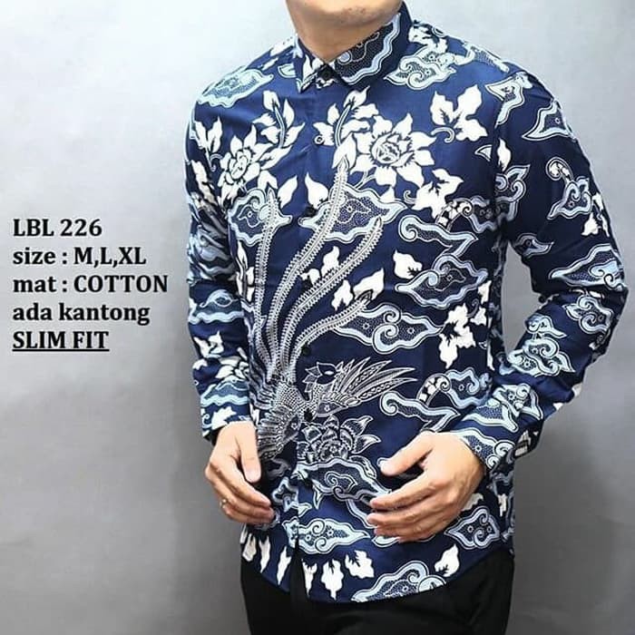 KEMEJA BAJU BATIK PRIA SLIM  FIT BEST SELLER KATUN HALUS LBL226