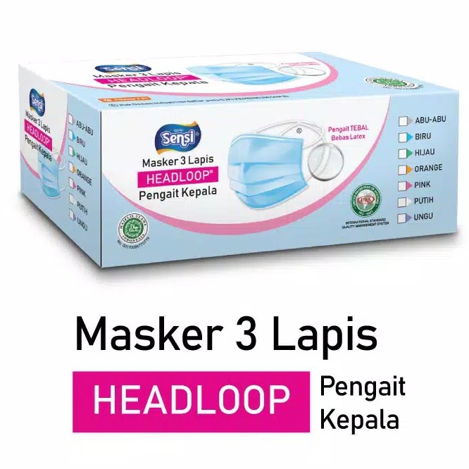 SENSI MASKER 3 LAPIS HEADLOOP 40's